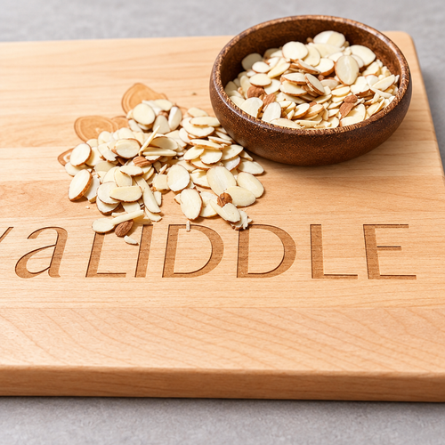 Almonds natural sliced with improved studio lighting