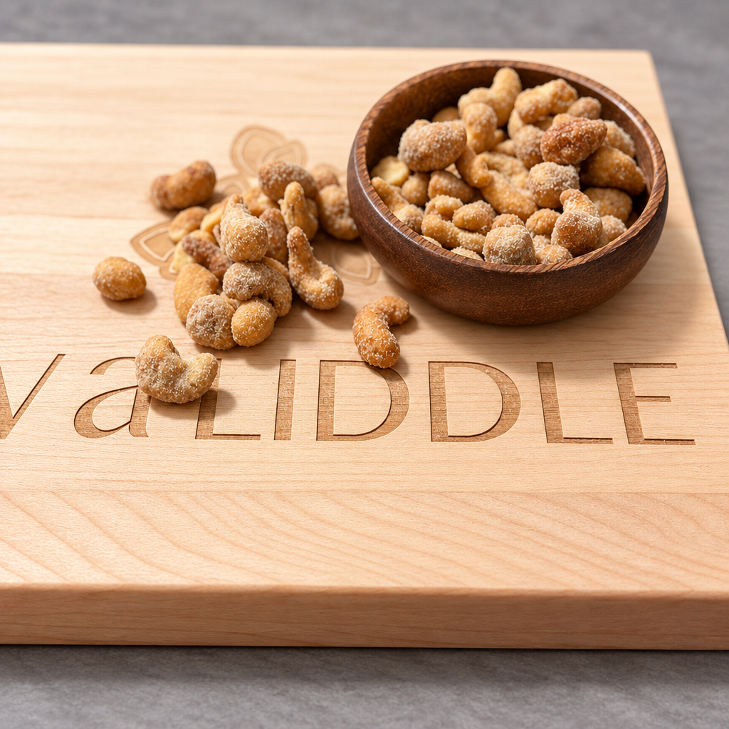 Butter Toffee Cashews with improved studio lighting