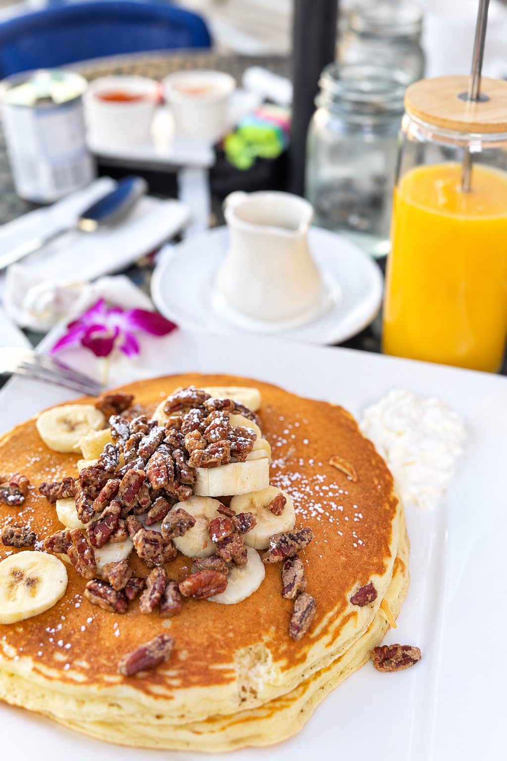 Pancake photo with improved lighting