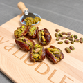 Pistachio Cream-Filled Organic Dates with improved studio lighting