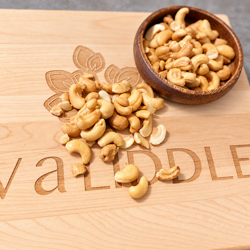 Roasted salted cashews with improved studio lighting