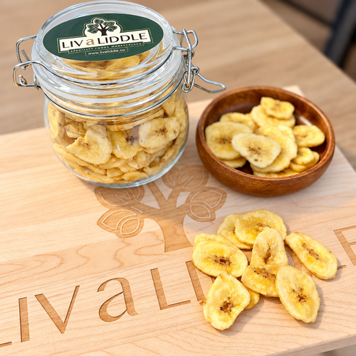 Sweetened Banana Chips with improved studio lighting